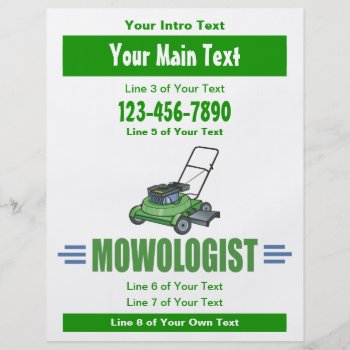 Lawn Yard Mowing  Mow Lawns  Landscaping Lawn Care Flyer by OlogistShop at Zazzle