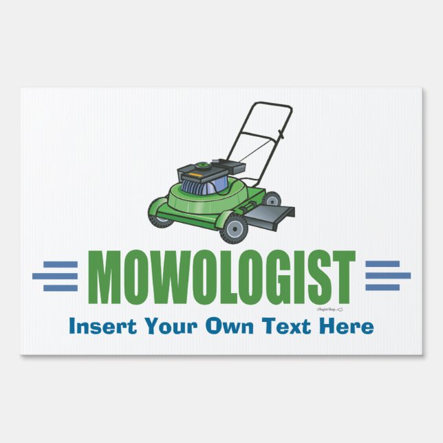 Lawn Yard Mowing, Mow Lawns, Landscaping Lawn Care Yard Sign (Front)