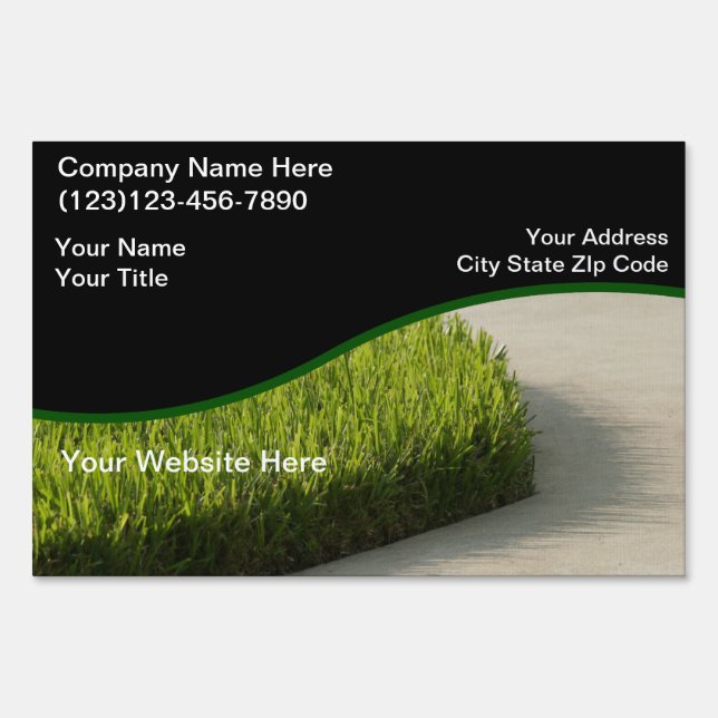 Lawn Yard SIgn Design Template (Front)