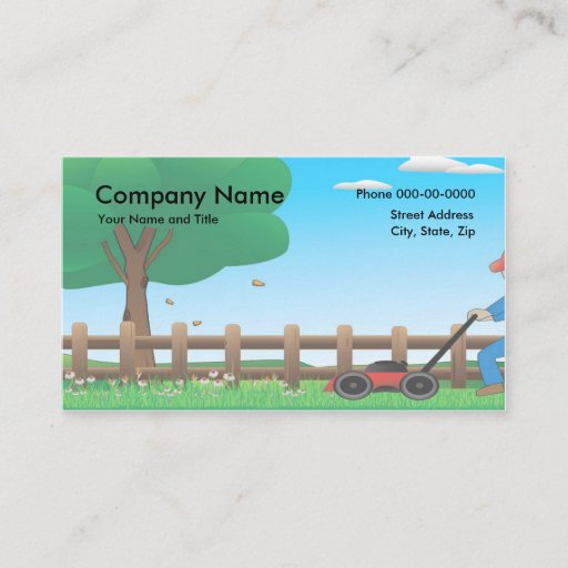 Customizable Lawncare Business Card