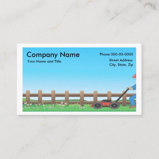 Customizable Lawncare BusinessCard Business Card