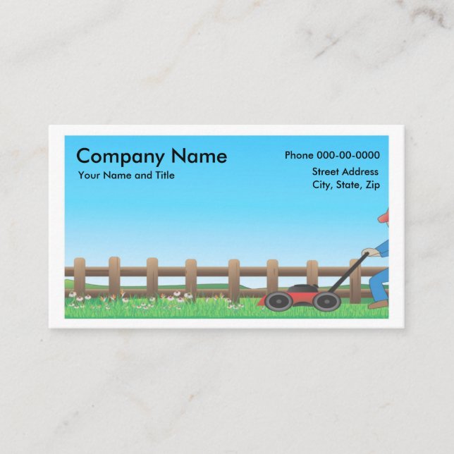 Lawncare BusinessCard Business Card (Front)
