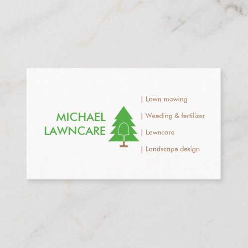 LawnCare Landscape Grass Mowing Business Card