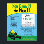 Lawncare Landscaping Grass Cutting  Flyer<br><div class="desc">Promote and market your grass cutting or landscaping lawncare business more efficiently with these customizable flyers postcards templates. Simply replace the information with your information. Add a logo for better branding and voila! Potential clients will be impressed. See matching business cards.</div>
