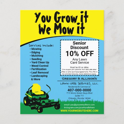 Lawncare Landscaping Grass Cutting  Flyer