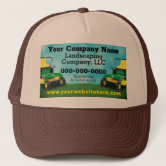 Lawn Care & Landscaping Custom Business Logo Hat, Zazzle