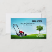 Lawnmower and Landscaping Business Cards (Front/Back)