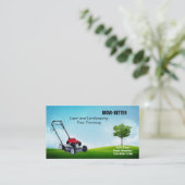 Lawnmower and Landscaping Business Cards (Standing Front)