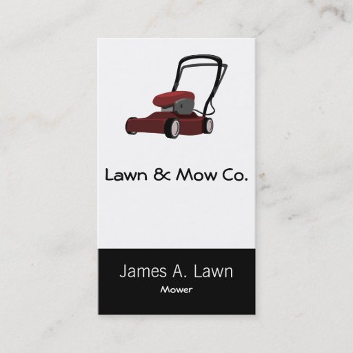 Customizable Lawnmower Business Card