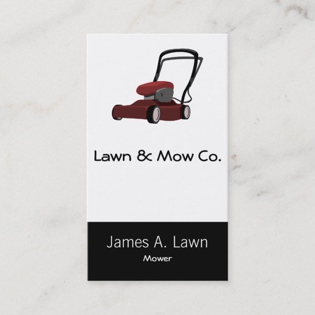Lawnmower Business Card (Front)