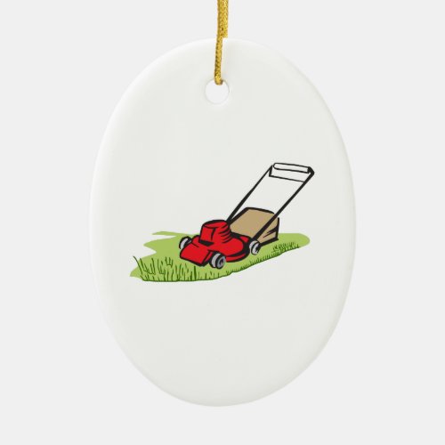 LAWNMOWER CERAMIC ORNAMENT