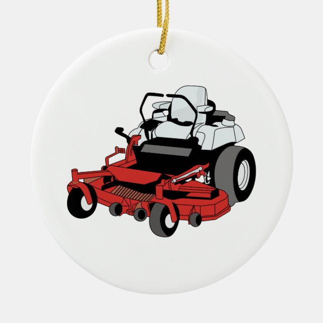 Lawnmower Ceramic Ornament (Front)