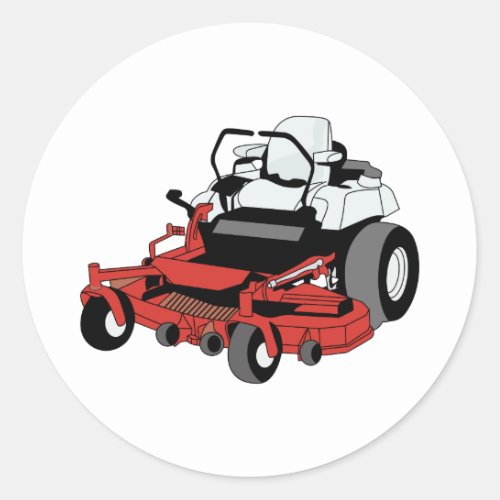 Lawnmower Classic Round Sticker