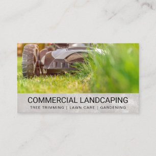 Lawnmower Cutting Grass Landscape Gardening Business Card