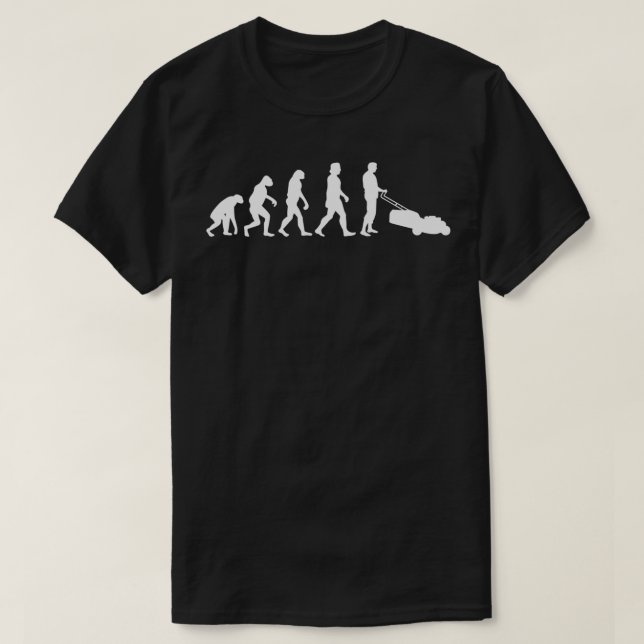 Lawnmower Evolution Gardener Gardening Gardening 2 T-Shirt (Design Front)