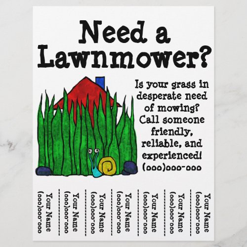 Lawnmower Flyer