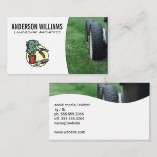 Lawnmower Gardening Tools Landscaping Business Card