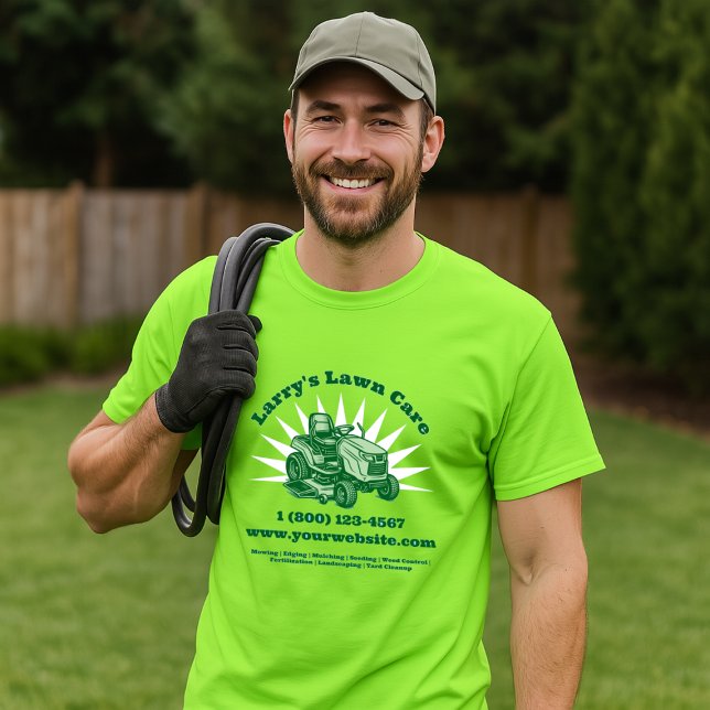 Lawnmower Lawn Care Business Template T-Shirt (Creator Uploaded)