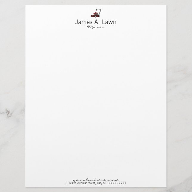 Lawnmower Letterhead (Front)