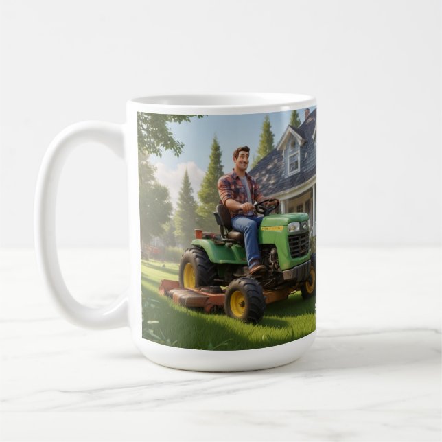 Lawnmower Man Birthday Coffee Mug (Left)
