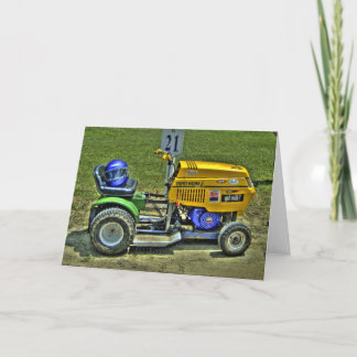 Lawnmower Racing Card - Blank