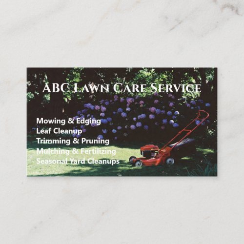Lawnpro Premium Service Business Card