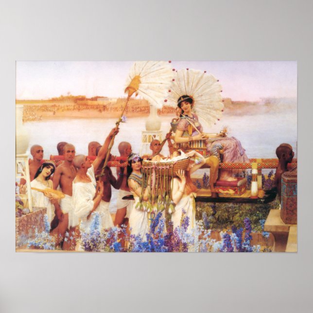 Lawrence Alma Tadema The Finding of Moses Poster (Front)