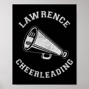 Lawrence Cheer Distressed Retro 90's Cheerleader Poster