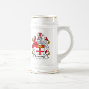 Lawrence Family Crest Beer Stein