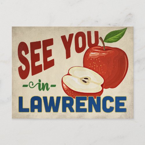 Lawrence Kansas Apple _ Vintage Travel Postcard