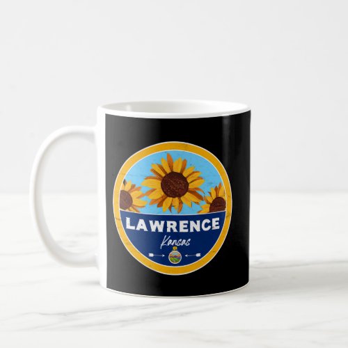 Lawrence Kansas Ks Sunflower Badge Coffee Mug