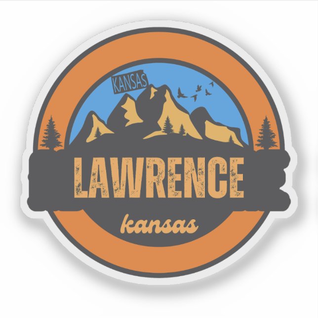 Lawrence, Kansas Sticker (Front)