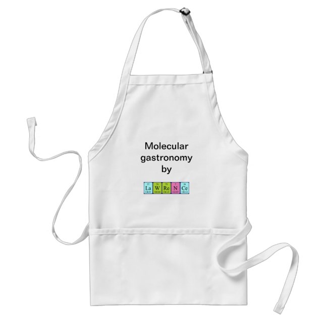 Lawrence periodic table name apron (Front)