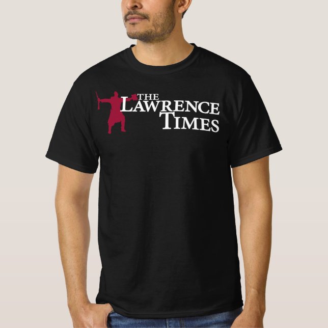 Lawrence Times Black T-shirt (front & back) (Front)