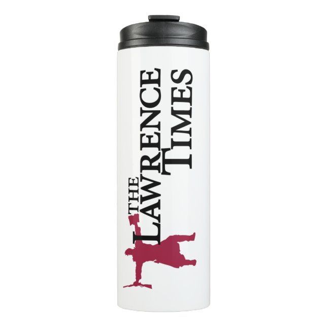 Lawrence Times thermal tumbler (Front)