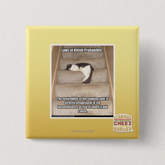 Laws of Kitteh Probability Pinback Button (Front)