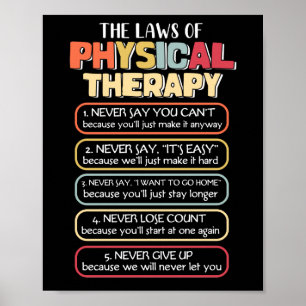 Laws Of Physical Therapy Motivational Goals Poster