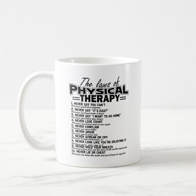 Laws Of Physical Therapy Mug (Left)