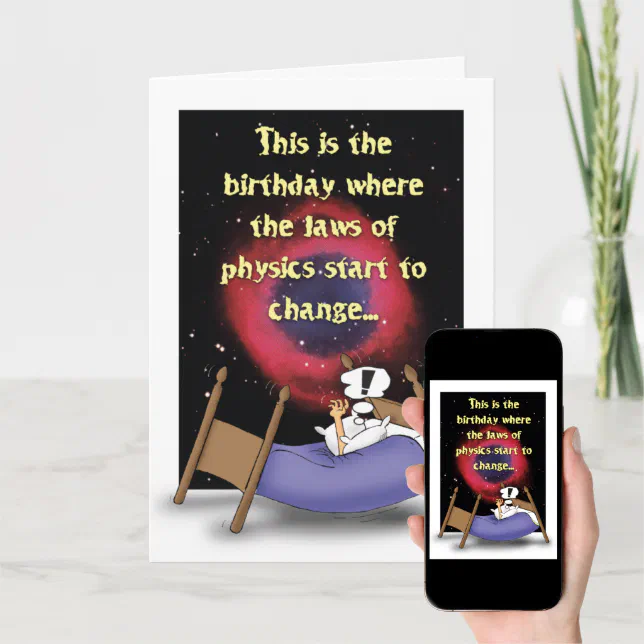 Laws of Physics Humorous Birthday Card Zazzle
