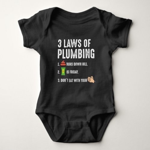 Laws Of Plumbing Gift for Plumber Journeyman Baby Bodysuit
