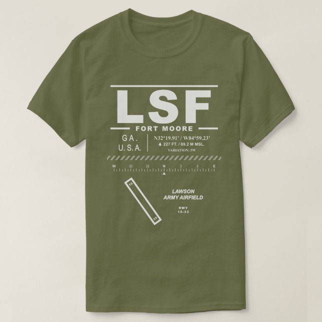 Lawson Army Airfield LSF T-Shirt (Design Front)