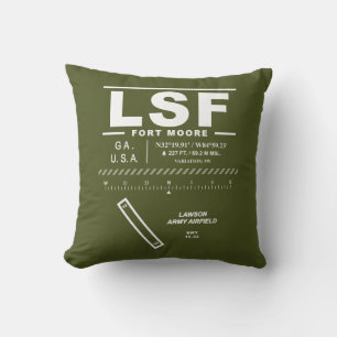 Lawson Army Airfield LSF Throw Pillow