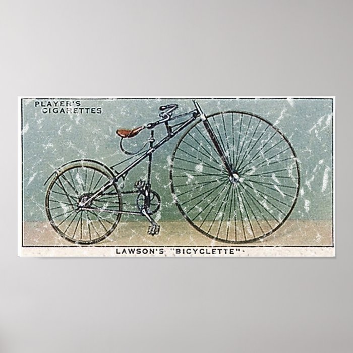 Lawson's Bicyclette 1879   distressed Print