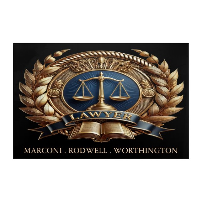 Lawyer  acrylic print (Front)