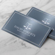 Lawyer Attorney At Law Modern Dusty Blue Business Card at Zazzle
