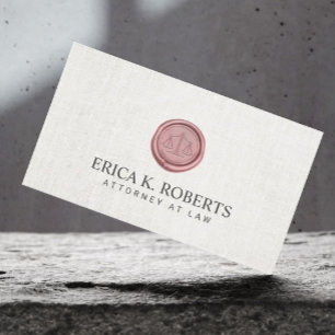 Lawyer Attorney at Law Notary Service Business Card