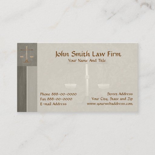 Customizable Lawyer Attorney Business Card