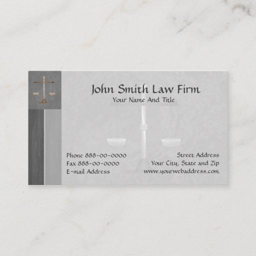Customizable Lawyer Attorney Business Card
