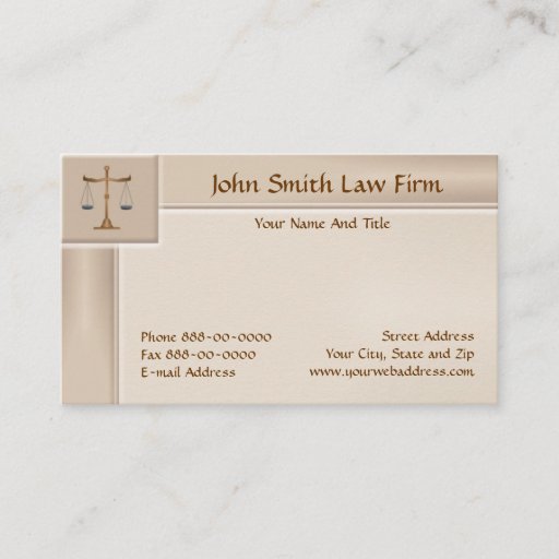 Customizable Lawyer Attorney Business Card