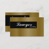 Lawyer Attorney Business Card Simple Gold (Front/Back)